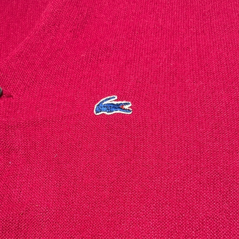 Vintage IZOD Men's Burgundy Button Cardigan Sweater - Picture 3 of 13
